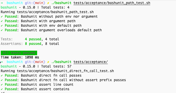 bashunit integrated into PHPStan